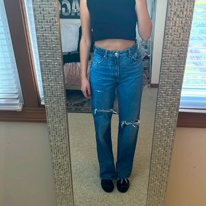 Zara full length, wide leg jeans